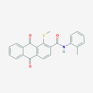 N-(2-methylphenyl)-1-(methylsulfanyl)-9,10-dioxo-9,10-dihydroanthracene-2-carboxamide