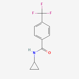 molecular formula C11H10F3NO B11512346 N-cyclopropyl-4-(trifluoromethyl)benzamide 