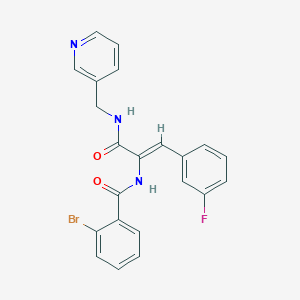 2-bromo-N-{(1Z)-1-(3-fluorophenyl)-3-oxo-3-[(pyridin-3-ylmethyl)amino]prop-1-en-2-yl}benzamide