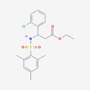 Ethyl 3-(2-chlorophenyl)-3-{[(2,4,6-trimethylphenyl)sulfonyl]amino}propanoate