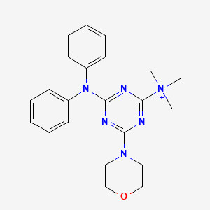 molecular formula C22H27N6O+ B11512430 4-(diphenylamino)-N,N,N-trimethyl-6-(morpholin-4-yl)-1,3,5-triazin-2-aminium 