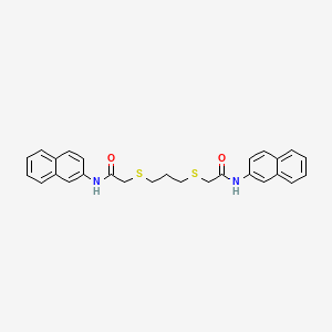 2,2'-(propane-1,3-diyldisulfanediyl)bis[N-(naphthalen-2-yl)acetamide]