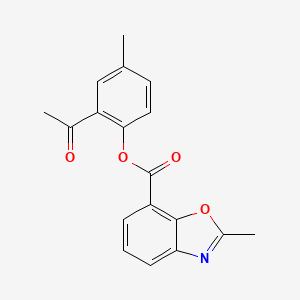 2-Acetyl-4-methylphenyl 2-methyl-1,3-benzoxazole-7-carboxylate