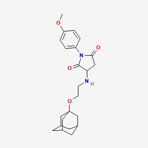 3-{[2-(Adamantan-1-yloxy)ethyl]amino}-1-(4-methoxyphenyl)pyrrolidine-2,5-dione