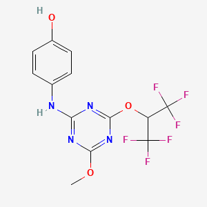 4-({4-Methoxy-6-[2,2,2-trifluoro-1-(trifluoromethyl)ethoxy]-1,3,5-triazin-2-yl}amino)phenol