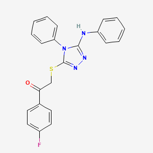 1-(4-fluorophenyl)-2-{[4-phenyl-5-(phenylamino)-4H-1,2,4-triazol-3-yl]sulfanyl}ethanone