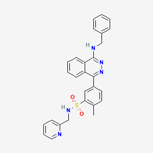 molecular formula C28H25N5O2S B11512501 5-[4-(benzylamino)phthalazin-1-yl]-2-methyl-N-(pyridin-2-ylmethyl)benzenesulfonamide 