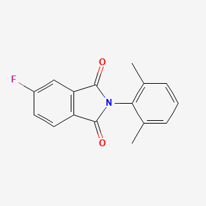 molecular formula C16H12FNO2 B11512544 2-(2,6-Dimethylphenyl)-5-fluoroisoindole-1,3-dione 