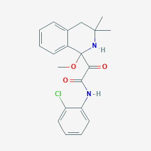 N-(2-chlorophenyl)-2-(1-methoxy-3,3-dimethyl-1,2,3,4-tetrahydro-1-isoquinolinyl)-2-oxoacetamide