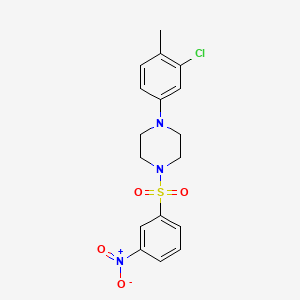 1-(3-Chloro-4-methylphenyl)-4-[(3-nitrophenyl)sulfonyl]piperazine