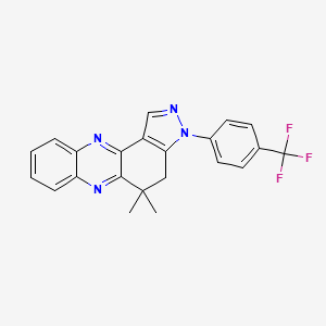 5,5-dimethyl-3-[4-(trifluoromethyl)phenyl]-4,5-dihydro-3H-pyrazolo[4,3-a]phenazine