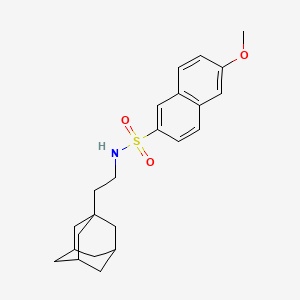 molecular formula C23H29NO3S B11512599 N-[2-(Adamantan-1-YL)ethyl]-6-methoxynaphthalene-2-sulfonamide 