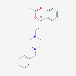 molecular formula C22H28N2O2 B115126 alpha-Phenyl-4-(phenylmethyl)-1-piperazinepropanol acetate (ester) CAS No. 149848-05-5