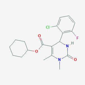 Cyclohexyl 4-(2-chloro-6-fluorophenyl)-1,6-dimethyl-2-oxo-1,2,3,4-tetrahydropyrimidine-5-carboxylate