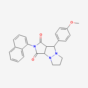 9-(4-methoxyphenyl)-2-(1-naphthyl)tetrahydro-5H-pyrazolo[1,2-a]pyrrolo[3,4-c]pyrazole-1,3(2H,3aH)-dione