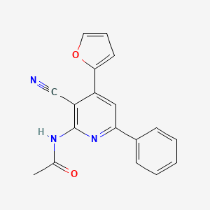 N-[3-cyano-4-(furan-2-yl)-6-phenylpyridin-2-yl]acetamide