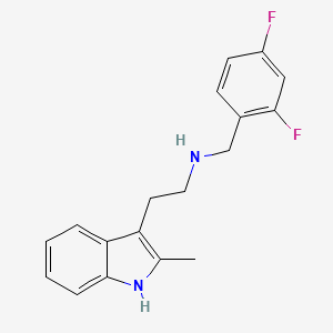 molecular formula C18H18F2N2 B11512631 (2,4-Difluoro-benzyl)-[2-(2-methyl-1H-indol-3-yl)-ethyl]-amine 