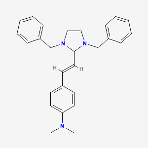 molecular formula C27H31N3 B11512634 4-[(E)-2-(1,3-dibenzylimidazolidin-2-yl)ethenyl]-N,N-dimethylaniline 