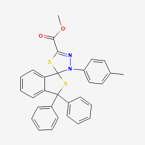 methyl 3'-(4-methylphenyl)-3,3-diphenyl-3H,3'H-spiro[2-benzothiophene-1,2'-[1,3,4]thiadiazole]-5'-carboxylate