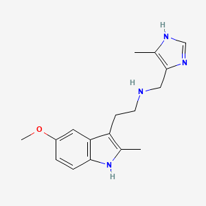 2-(5-methoxy-2-methyl-1H-indol-3-yl)-N-[(4-methyl-1H-imidazol-5-yl)methyl]ethanamine