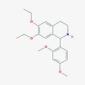 molecular formula C21H27NO4 B11512656 1-(2,4-Dimethoxyphenyl)-6,7-diethoxy-1,2,3,4-tetrahydroisoquinoline 