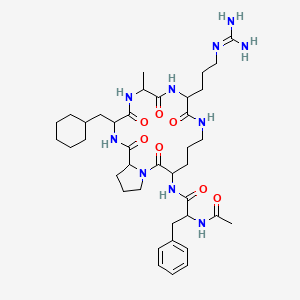 molecular formula C39H60N10O7 B1151266 Ac-DL-Phe-DL-Orn(1)-DL-Pro-DL-Cha-DL-Ala-DL-Arg-(1) 