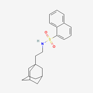 molecular formula C22H27NO2S B11512666 1-Naphthalenesulfonamide, N-[2-(1-adamantyl)ethyl]- 