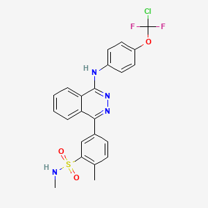 5-[4-({4-[chloro(difluoro)methoxy]phenyl}amino)phthalazin-1-yl]-N,2-dimethylbenzenesulfonamide