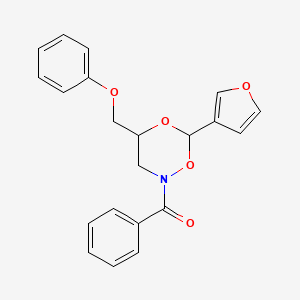 [6-(Furan-3-yl)-4-(phenoxymethyl)-1,5,2-dioxazinan-2-yl](phenyl)methanone