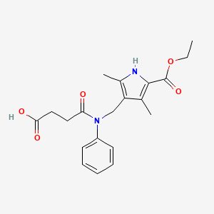 molecular formula C20H24N2O5 B11512697 4-[{[5-(ethoxycarbonyl)-2,4-dimethyl-1H-pyrrol-3-yl]methyl}(phenyl)amino]-4-oxobutanoic acid 