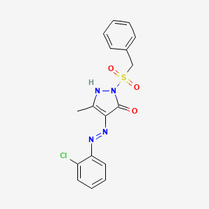 4-[(2-Chloro-phenyl)-hydrazono]-5-methyl-2-phenylmethanesulfonyl-2,4-dihydro-pyrazol-3-one