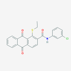 N-(3-chlorophenyl)-1-(ethylsulfanyl)-9,10-dioxo-9,10-dihydroanthracene-2-carboxamide