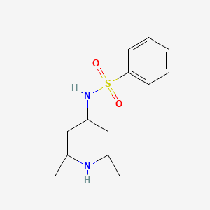 molecular formula C15H24N2O2S B11512734 N-(2,2,6,6-tetramethylpiperidin-4-yl)benzenesulfonamide 