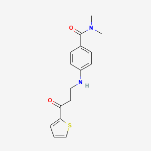 N,N-dimethyl-4-{[3-oxo-3-(thiophen-2-yl)propyl]amino}benzamide