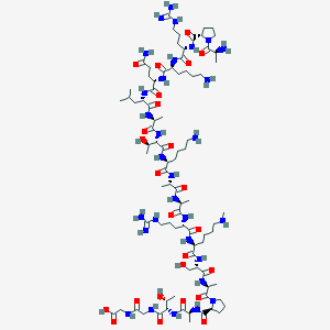 molecular formula C85H152N30O25 B1151274 H-Ala-Pro-Arg-Lys-Gln-Leu-Ala-Thr-Lys-Ala-Ala-Arg-Lys(Me)-Ser-Ala-Pro-Ala-Thr-Gly-Gly-OH 