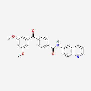 4-[(3,5-dimethoxyphenyl)carbonyl]-N-(quinolin-6-yl)benzamide