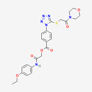 2-[(4-ethoxyphenyl)amino]-2-oxoethyl 4-(5-{[2-(morpholin-4-yl)-2-oxoethyl]sulfanyl}-1H-tetrazol-1-yl)benzoate