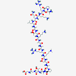 molecular formula C86H154N30O25 B1151275 H-Ala-Pro-Arg-Lys-Gln-Leu-Ala-Thr-Lys-Ala-Ala-Arg-Lys(Me2)-Ser-Ala-Pro-Ala-Thr-Gly-Gly-OH 