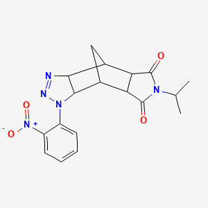 1-(2-nitrophenyl)-6-(propan-2-yl)-3a,4,4a,7a,8,8a-hexahydro-4,8-methano[1,2,3]triazolo[4,5-f]isoindole-5,7(1H,6H)-dione