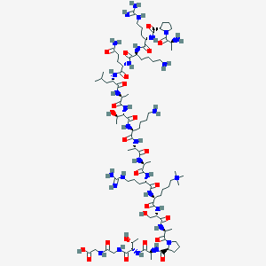 molecular formula C87H157N30O25 B1151276 H-Ala-Pro-Arg-Lys-Gln-Leu-Ala-Thr-Lys-Ala-Ala-Arg-Lys(Me3)-Ser-Ala-Pro-Ala-Thr-Gly-Gly-OH 
