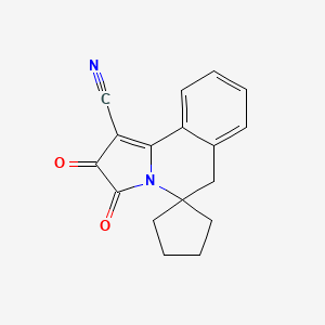 molecular formula C17H14N2O2 B11512762 2',3'-Dioxo-3',6'-dihydro-2'H-spiro[cyclopentane-1,5'-pyrrolo[2,1-A]isoquinoline]-1'-carbonitrile 