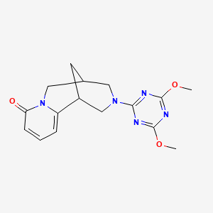 molecular formula C16H19N5O3 B11512776 3-(4,6-dimethoxy-1,3,5-triazin-2-yl)-1,2,3,4,5,6-hexahydro-8H-1,5-methanopyrido[1,2-a][1,5]diazocin-8-one 