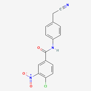 molecular formula C15H10ClN3O3 B11512781 4-chloro-N-[4-(cyanomethyl)phenyl]-3-nitrobenzamide 