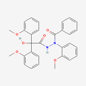 N'-[2-hydroxy-2,2-bis(2-methoxyphenyl)acetyl]-N-(2-methoxyphenyl)benzohydrazide