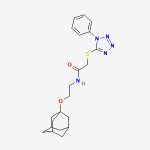 N-[2-(Adamantan-1-yloxy)ethyl]-2-[(1-phenyl-1H-1,2,3,4-tetrazol-5-YL)sulfanyl]acetamide