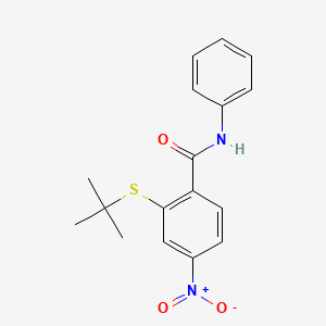 molecular formula C17H18N2O3S B11512817 2-(tert-butylsulfanyl)-4-nitro-N-phenylbenzamide 