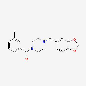 molecular formula C20H22N2O3 B11512837 (4-Benzo[1,3]dioxol-5-ylmethylpiperazin-1-yl)(m-tolyl)methanone 