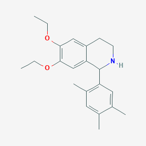 molecular formula C22H29NO2 B11512855 6,7-Diethoxy-1-(2,4,5-trimethylphenyl)-1,2,3,4-tetrahydroisoquinoline 