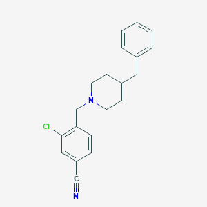 4-[(4-Benzylpiperidin-1-yl)methyl]-3-chlorobenzonitrile