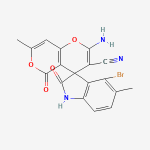 2'-Amino-4-bromo-5,7'-dimethyl-2,5'-dioxo-1,2-dihydro-5'H-spiro[indole-3,4'-pyrano[3,2-C]pyran]-3'-carbonitrile